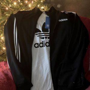 Adidas zip up and T-shirt